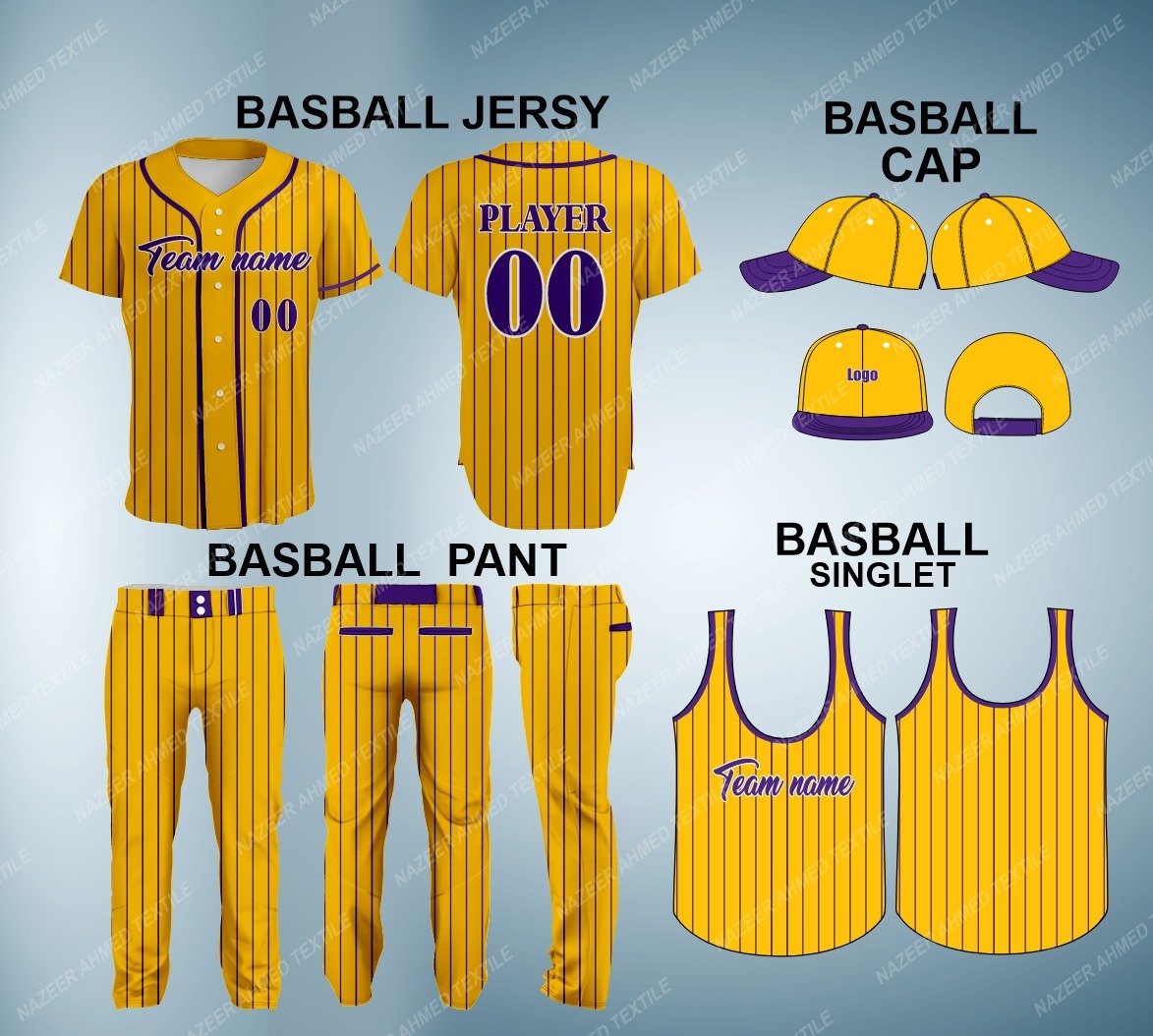 Custom Sublimated Baseball Uniforms Jersey Pant and Singlet